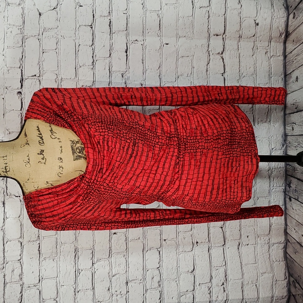 MICHAEL Michael Kors Long-Sleeve Tops Red Size M EUC